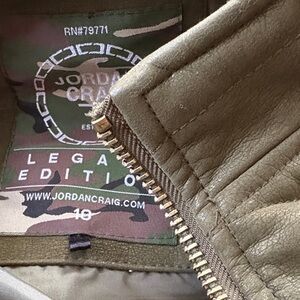 Jordan Craig Khaki Leather Jacket